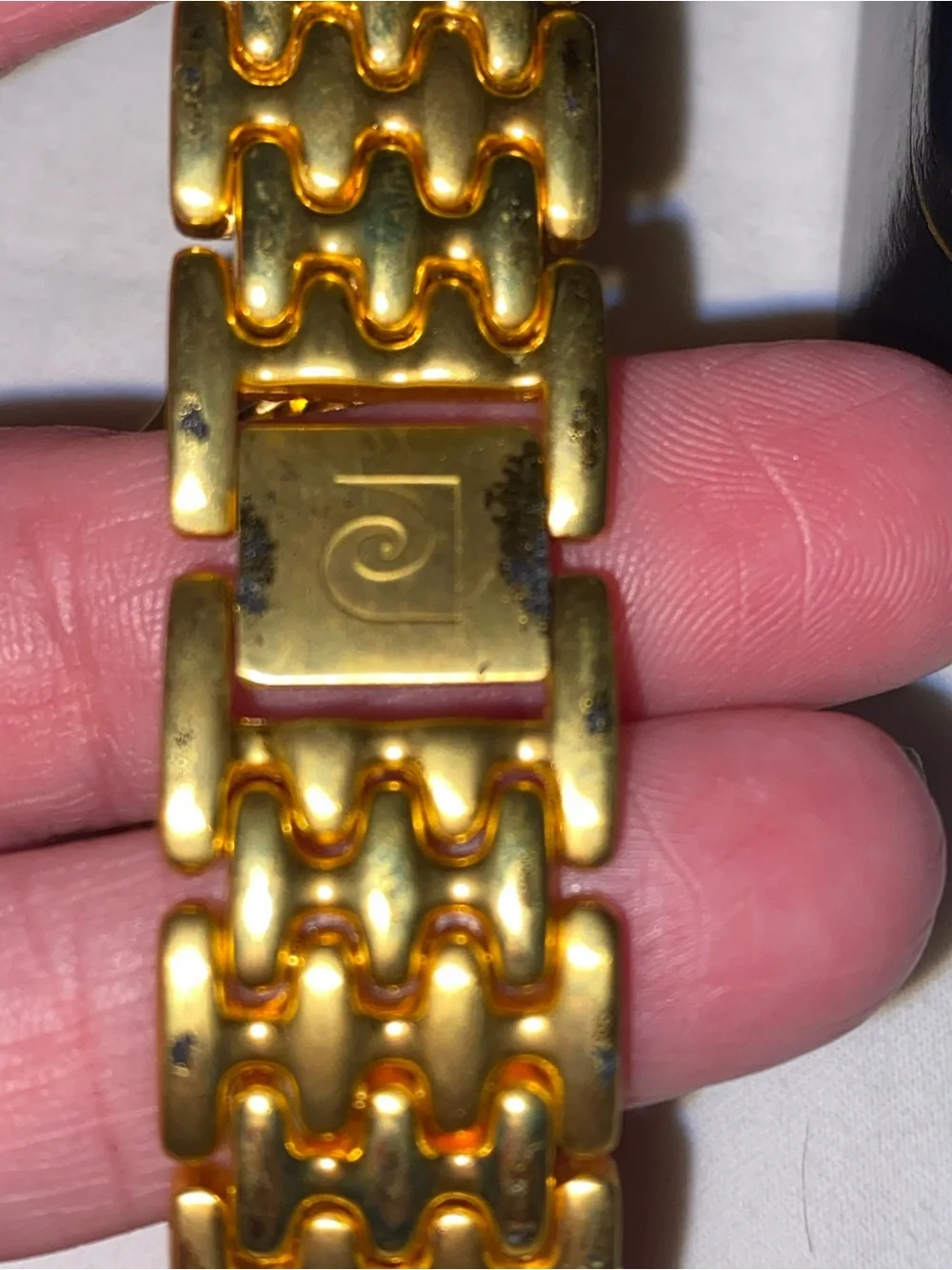 Pierre Cardin Gold and Black Caseback Bracelet Watch